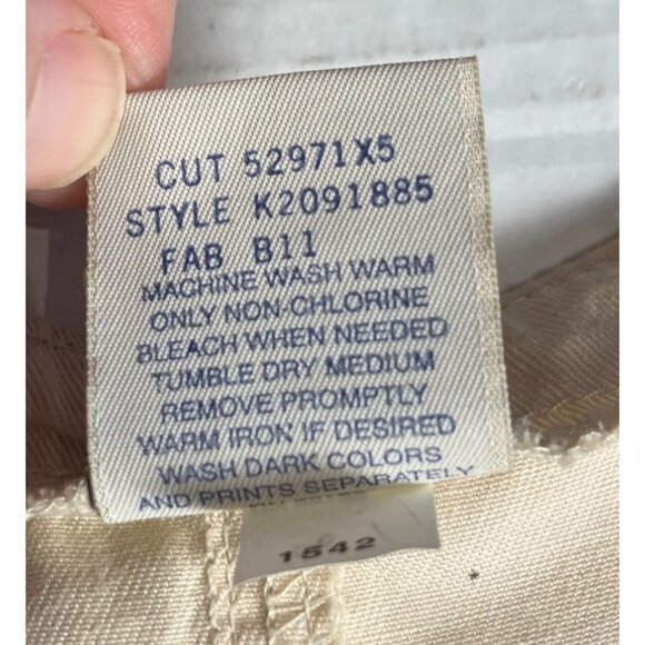 VTG- Essentials Style Beige 100% Cotton  V-Neck dress Pockets Large granola girl - Picture 5 of 11